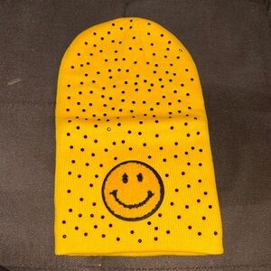 Yellow Custom Smiley Face Beanie